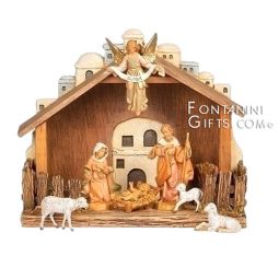 5 Inch Scale 7 Piece Nativity Set with Stable by Fontanini