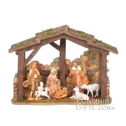 5 Inch Scale 7 Figure Nativity Set with Stable by Fontanini - Save an additional $40.00 at Checkout
