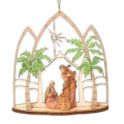 Fontanini 5 Inch High Holy Family Ornament - Save an additional 15% at Checkout