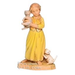 5 Inch Scale Filia Girl with Cats by Fontanini - Save an additional $7.00 at Checkout