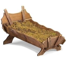 50 Inch Scale Wood Manger by Fontanini