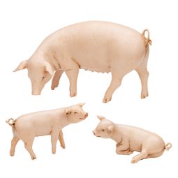 7.5 Inch Scale Pigs - Set of 3 by Fontanini