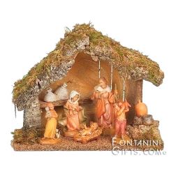 5 Inch Scale 5 Figure Nativity Set with Stable by Fontanini - Estimated Avail. May 2022