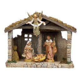 Fontanini 5 Inch Scale 4 Piece USB Lighted Nativity Set Optional Adapter Avail