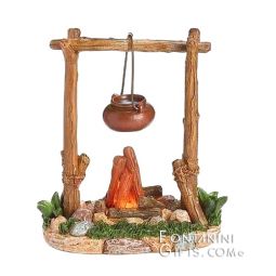 7.5 Inch Scale LED Lighted Campfire by Fontanini - Save an additional $5.00 at Checkout