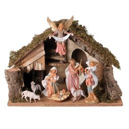 7.5 Inch Scale 8 Piece Nativity Set with Stable by Fontanini