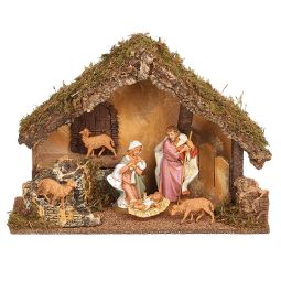 7.5 Inch Scale 6 Piece Figure Nativity Set with Stable by Fontanini
