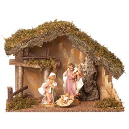 7.5 Inch Scale 3 Piece Nativity Set with Stable by Fontanini