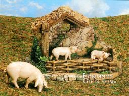 Fontanini 5 Inch Scale Pig Collection - Save an additional $7.00 at Checkout