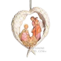 4 Inch Holy Family in Wings Event Ornament -In Stock