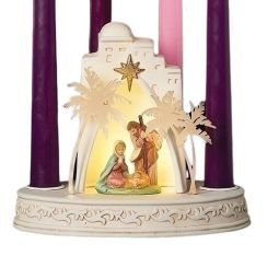 Fontanini Nativity Advent LED Lighted Candle Holder