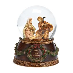 6"H 100MM Holy Family Musical Glitterdome by Fontanini
