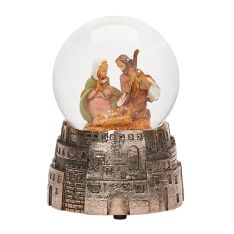 5"H 80MM Holy Family Musical Glitterdome by Fontanini