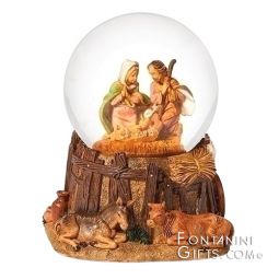 4.75 Inch High Musical Holy Family Nativity Globe by Fontanini