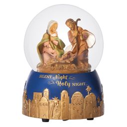 6"H 100MM Musical Holy Family Glitterdome by Fontanini