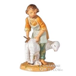 5 Inch Scale Eder the Sheep Shearer by Fontanini - In Stock