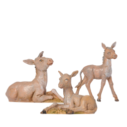 5 Inch Scale Donkey Family - 3 Piece Set
