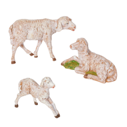 5 Inch Scale Sheep Family - 3 Piece Set