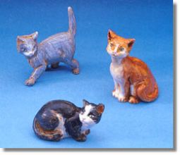 5 Inch Scale Cats - 3 Pc. Set by Fontanini
