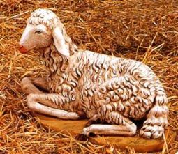 50 Inch Scale Seated Sheep by Fontanini