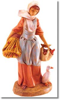 5 Inch Scale Hannah, Farm Girl by Fontanini