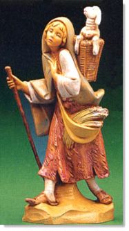 7.5 Inch Scale Miriam, Shepherdess with Lamb by Fontanini