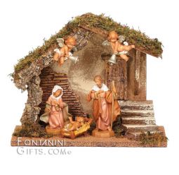 5 Inch Scale LED Lighted Wedding Nativity Set Optional Adapter Avail
