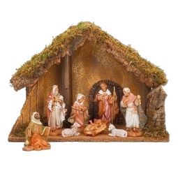 5 Inch Scale 8 Piece Nativity Set by Fontanini