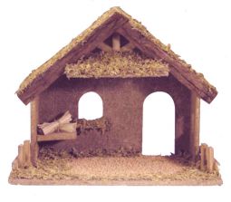 5 Inch Scale Fontanini Wood Nativity Stable by Fontanini