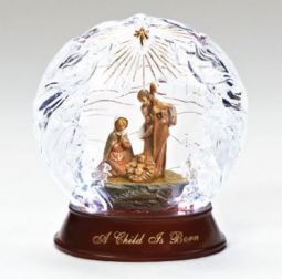 LED Holy Family Dome by Fontanini