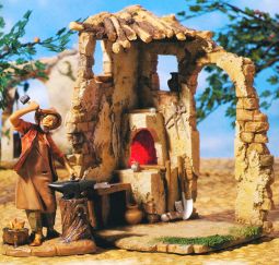 7.5 Inch Scale Lighted Blacksmith Shop by Fontanini