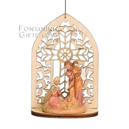 Fontanini Holy Family Laser Cut Ornament - Save an additional 15% at Checkout