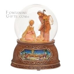 Fontanini Holy Family Wind Up Musical Glitterdome