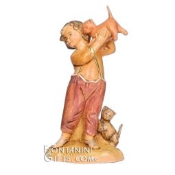 5 Inch Scale Seth Boy with Cats by Fontanini