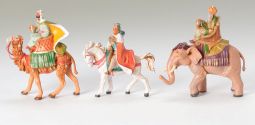 5 Inch Scale Three Kings on Animals (Set) by Fontanini