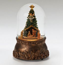 Holy Family Musical Rotating Glitterdome by Fontanini - Save an additional 15% at Checkout