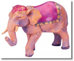 5 Inch Scale Elephant with Saddle Blanket by Fontanini