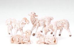 5 Inch Scale White Sheep - Set by Fontanini